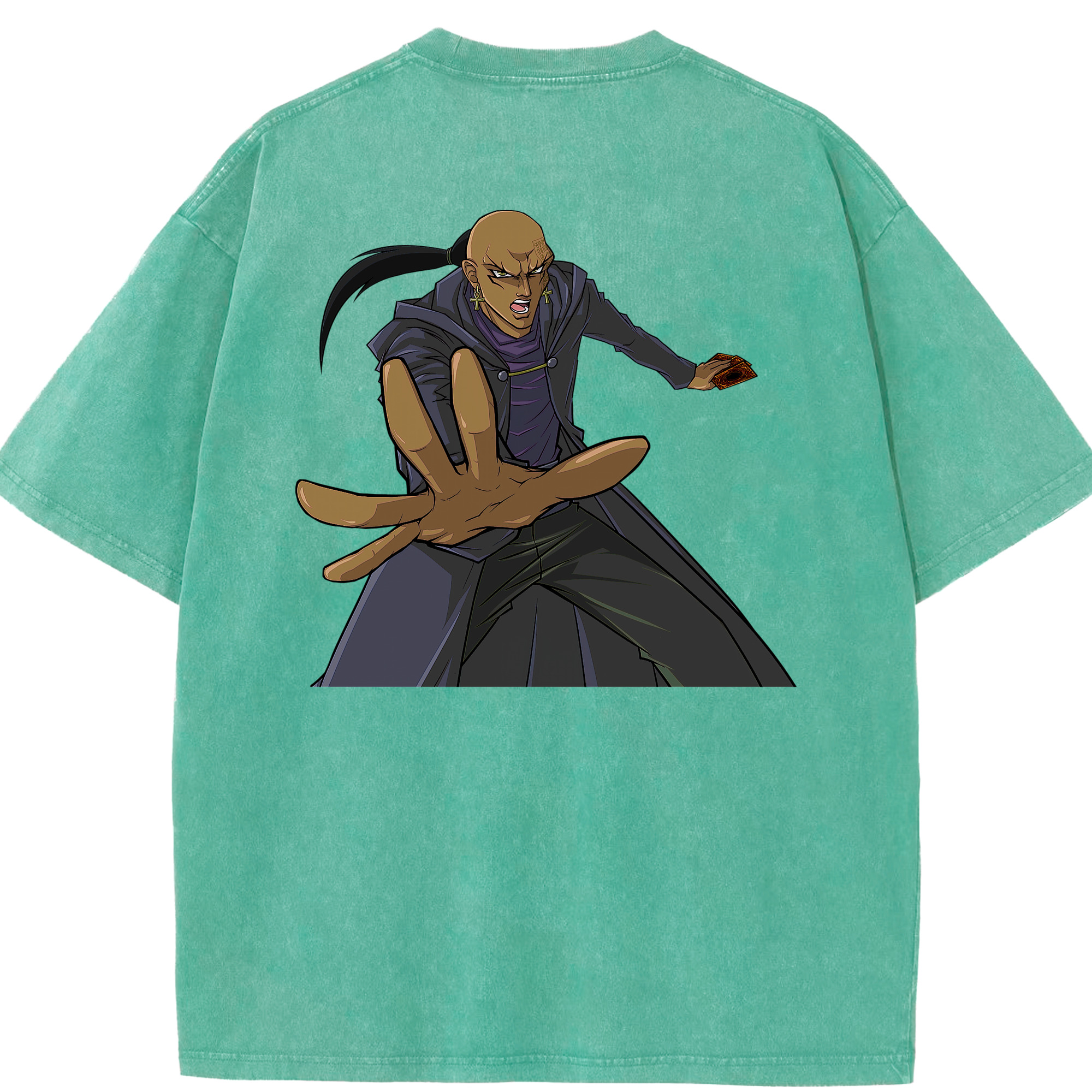 （画像用） 遊☆戯☆王 Yu-Gi-Oh! 綿100% ヴィンテージ風 半袖Tシャツ（背面プリント）